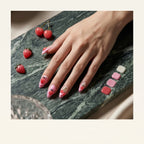 Kentrim Sweet Cherry & Strawberry Medium Almond Press On Nails- 10 Pieces (Single Size)