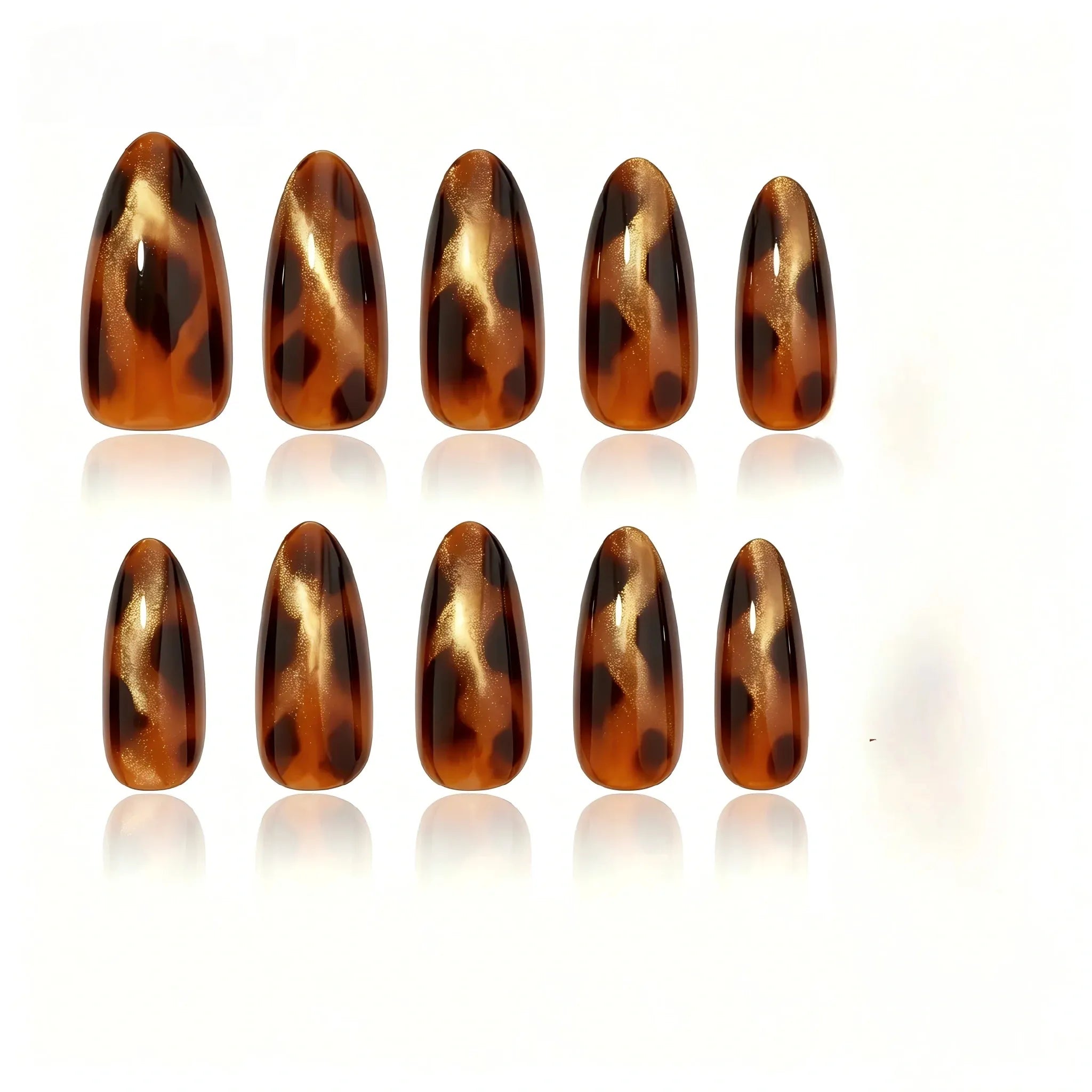 Kentrim Wild Elegance Tortoiseshell Press On Nails- 30 Pieces, 15 Sizes Secondary image