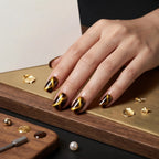 Kentrim Wild Elegance Tortoiseshell Press On Nails- 30 Pieces, 15 Sizes