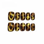 Kentrim Wild Elegance Tortoiseshell Press On Nails- 30 Pieces, 15 Sizes