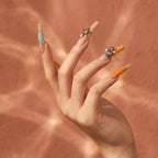 Kentrim Tropical Coastal Press On Nails- 30 Pieces, 15 Sizes