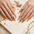 Kentrim Tropical Coastal Press On Nails- 30 Pieces, 15 Sizes