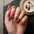 Kentrim Mix Medium Almond Press On Nails - 10 Pieces (Single Size)