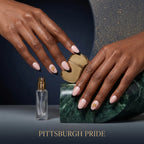Press on Nails Kentrim Sports Team Logo Almond Press On Nails - 30 Pieces (15 Sizes)
