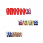 Kentrim Jelly Glue Red Kentrim Basketball Shoelace Colorful Medium Square Press On Nails - 24 Pieces (12 Sizes)