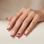 Press on Nails Kentrim Sports Team Logo Almond Press On Nails - 30 Pieces (15 Sizes)