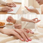 Kentrim Multicolor French Tip Short Square Press On Nails - 24 Pieces, 12 Sizes