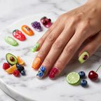 Kentrim Fruit Fiesta Press On Nails- 10 Pieces (Single Size)